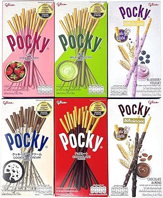 Pocky Biscuit Stick 6 Flavors Variety Pack (Pack of 6) (Total 8.84 oz) - Classic Flavors and Fun New Flavors - Yogurt and ...