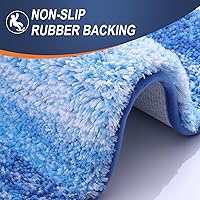 Vista 192 de OLANLY Juego de 2 alfombras de baño de 2 piezas, alfombras de baño de microfibra suave y absorbente y alfombra de inodoro con contorno