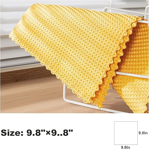 Vista 105 de JOYMOOP Paquete de 18 paños de limpieza de microfibra, toallas de cocina para lavar platos, paños absorbentes sin manchas sin pelusa para limpieza