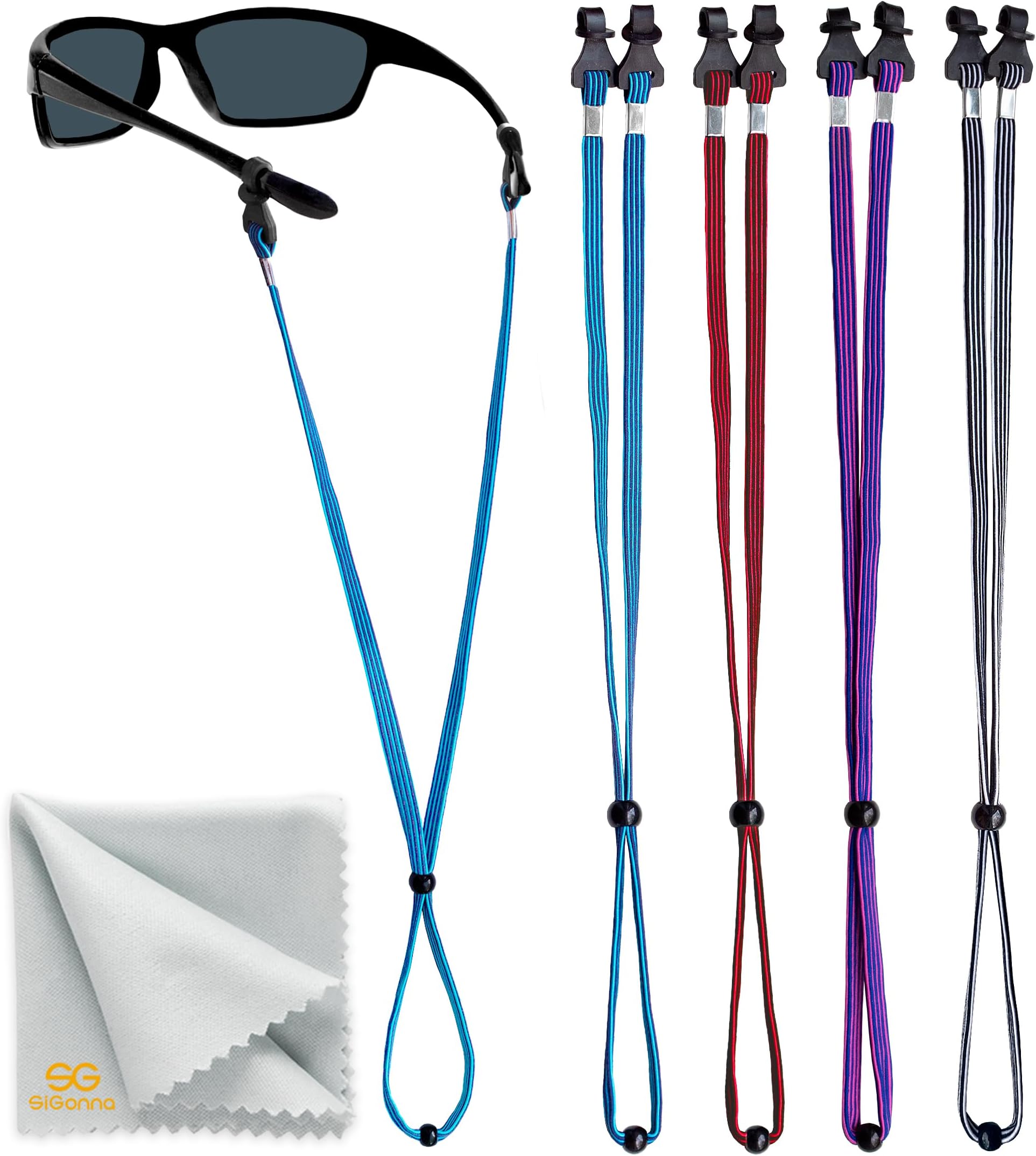 Eye Glasses String Holder Straps - Sports Sunglasses Strap - 4 Pcs