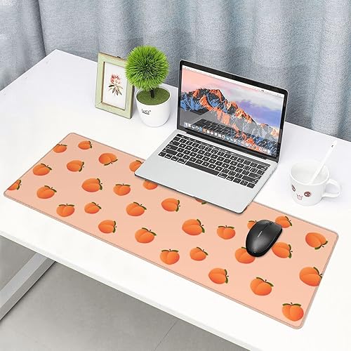 Miniatura 6 de Alfombrilla de mouse grande 3D Fruit Peach Extended Gaming Mouse Pad con bordes cosidos, computadora portátil, teclado, mouse pad pad para trabajo,