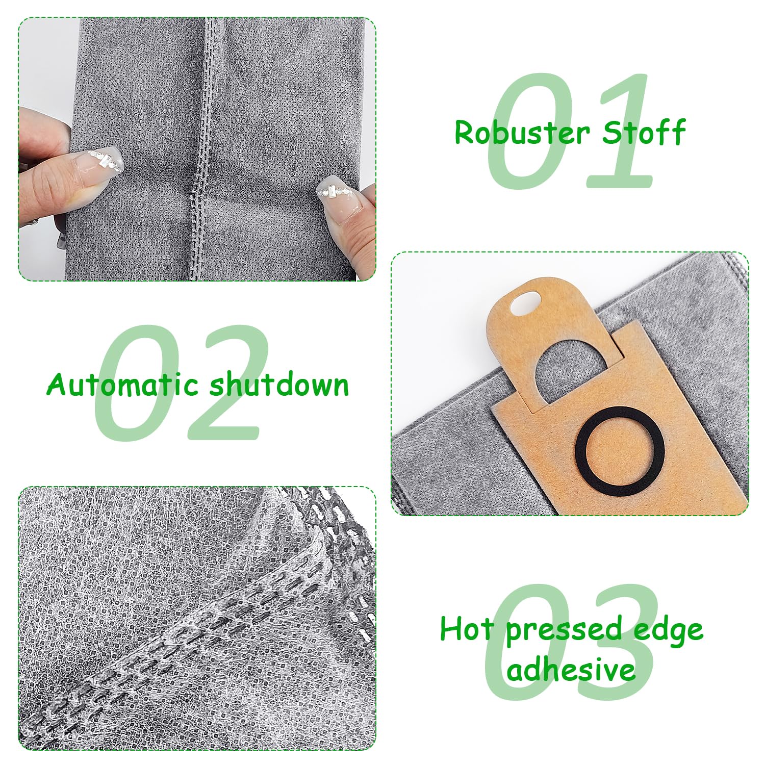 6 Sacchetti Polvere Di Ricambio Per Eufy RoboVac LR30 Hybrid+ - Filtri Originali Per Aspirapolvere Robot, Manutenzione Facile