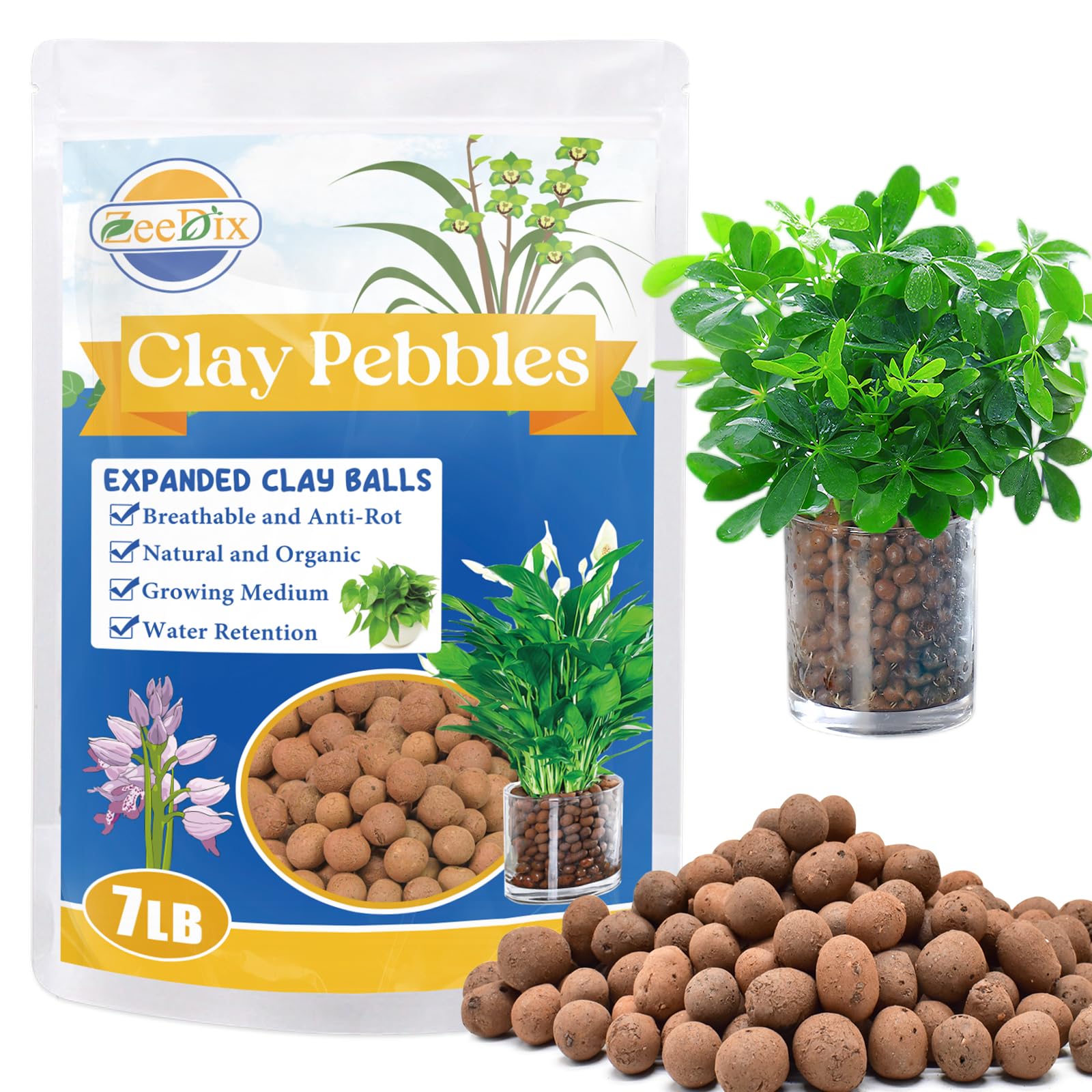 ZeeDix 7 LBS Expanded Clay Pebbles