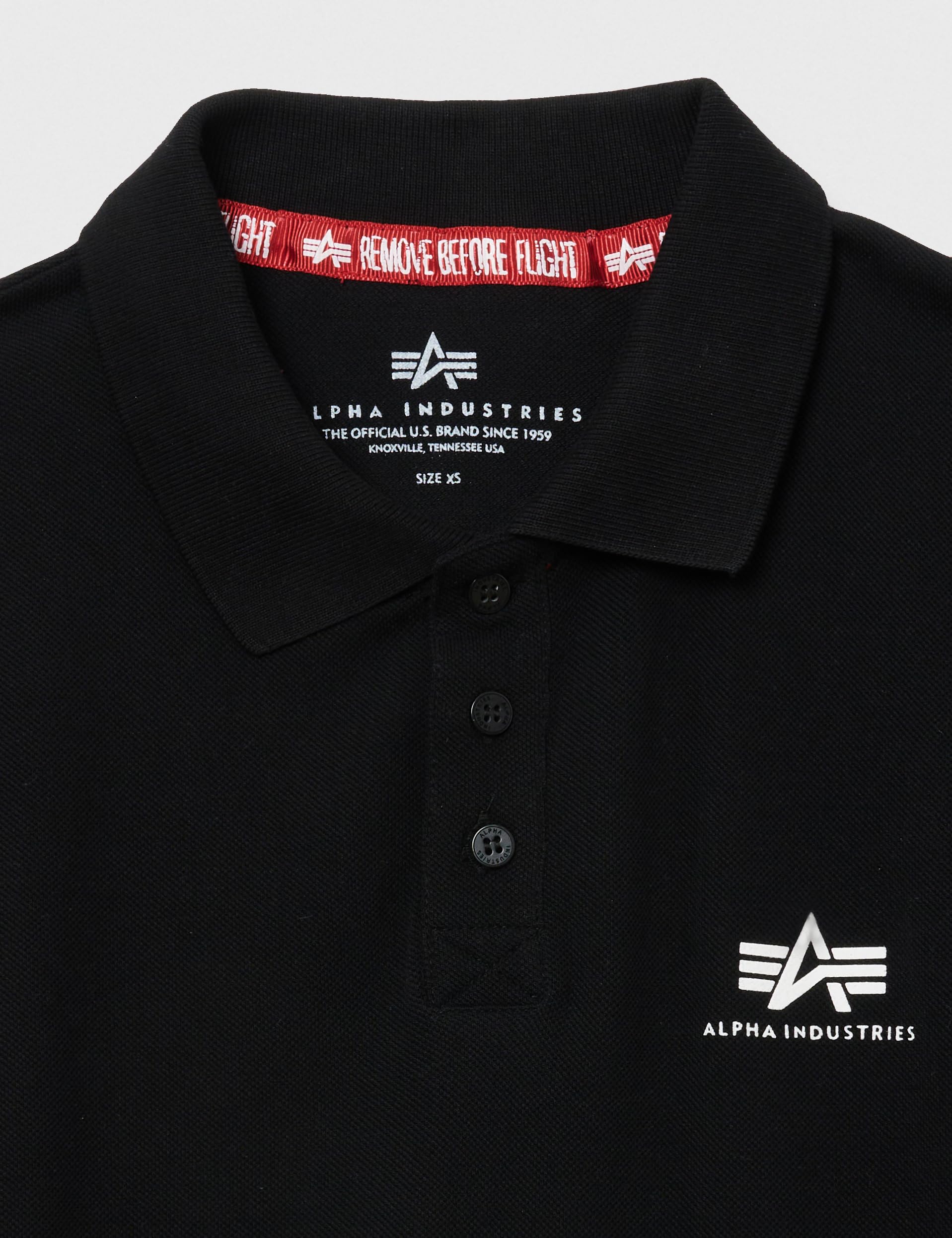 Alpha Industries Basic Polo SL II męska koszulka polo, czarna