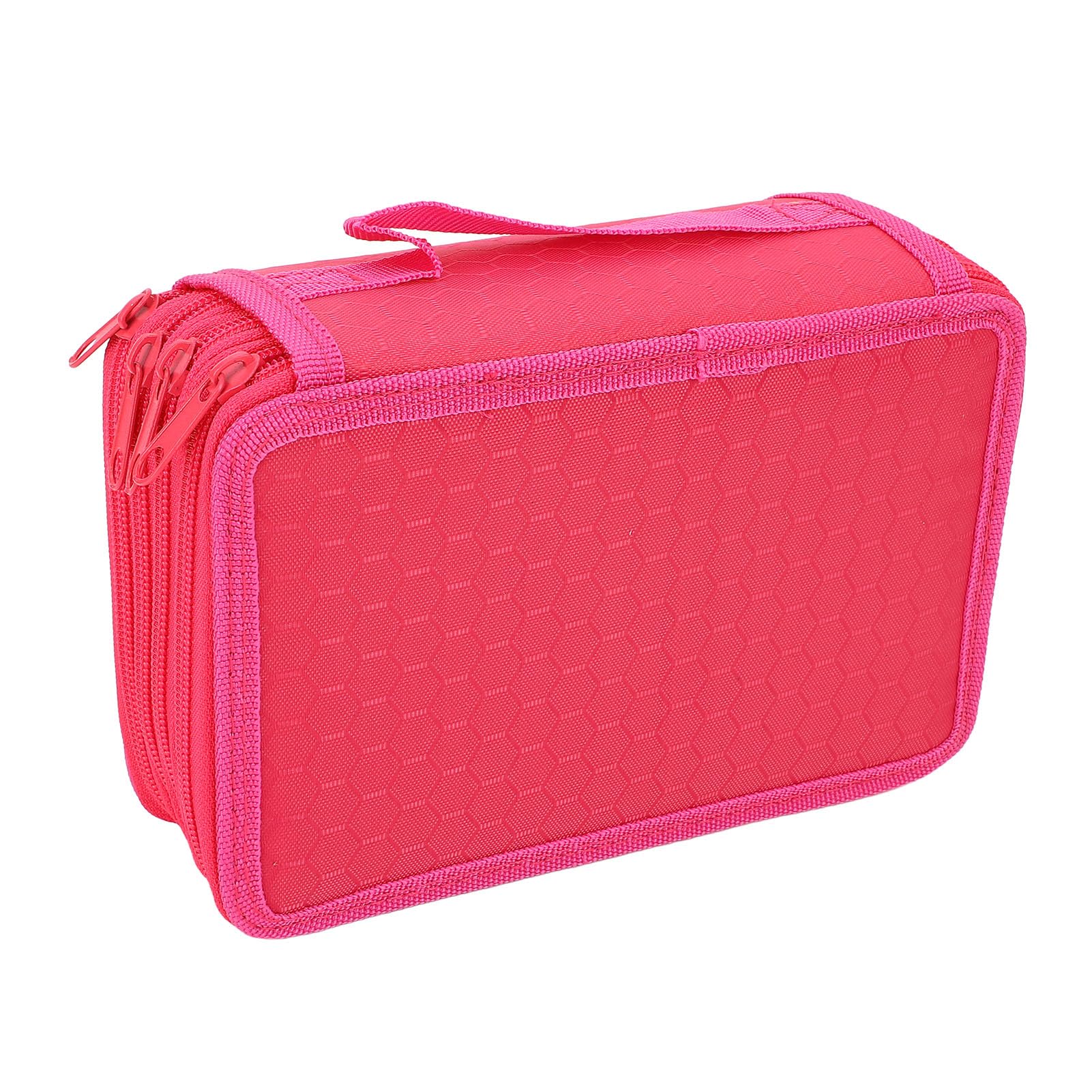 Muiltvoe Wearable Oxford Pencil Bag Cloth Pouch 72 Slots Organizer 4 Compartments Portable Brush Wrap with Handle for Pencils Brushes Makeup Art Supplies (Purple)