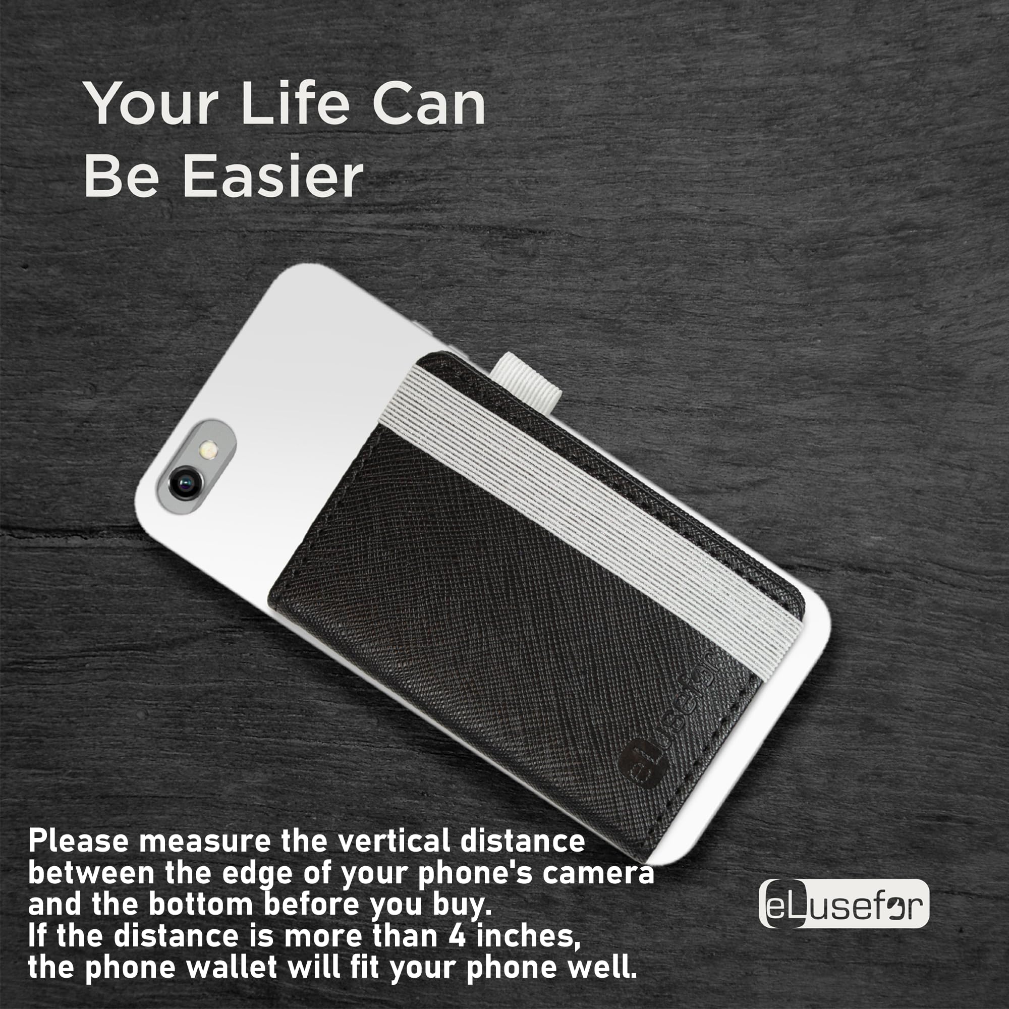 Przyklejany portfel na telefon z tyłu etui na iPhone'a lub Android, etui na karty kredytowe z 6 rękawami, kieszeń na karty, pieniądze i dowód osobisty, wbudowany stojak, wodoodporny materiał, podróże, praca i życie (fioletowy)