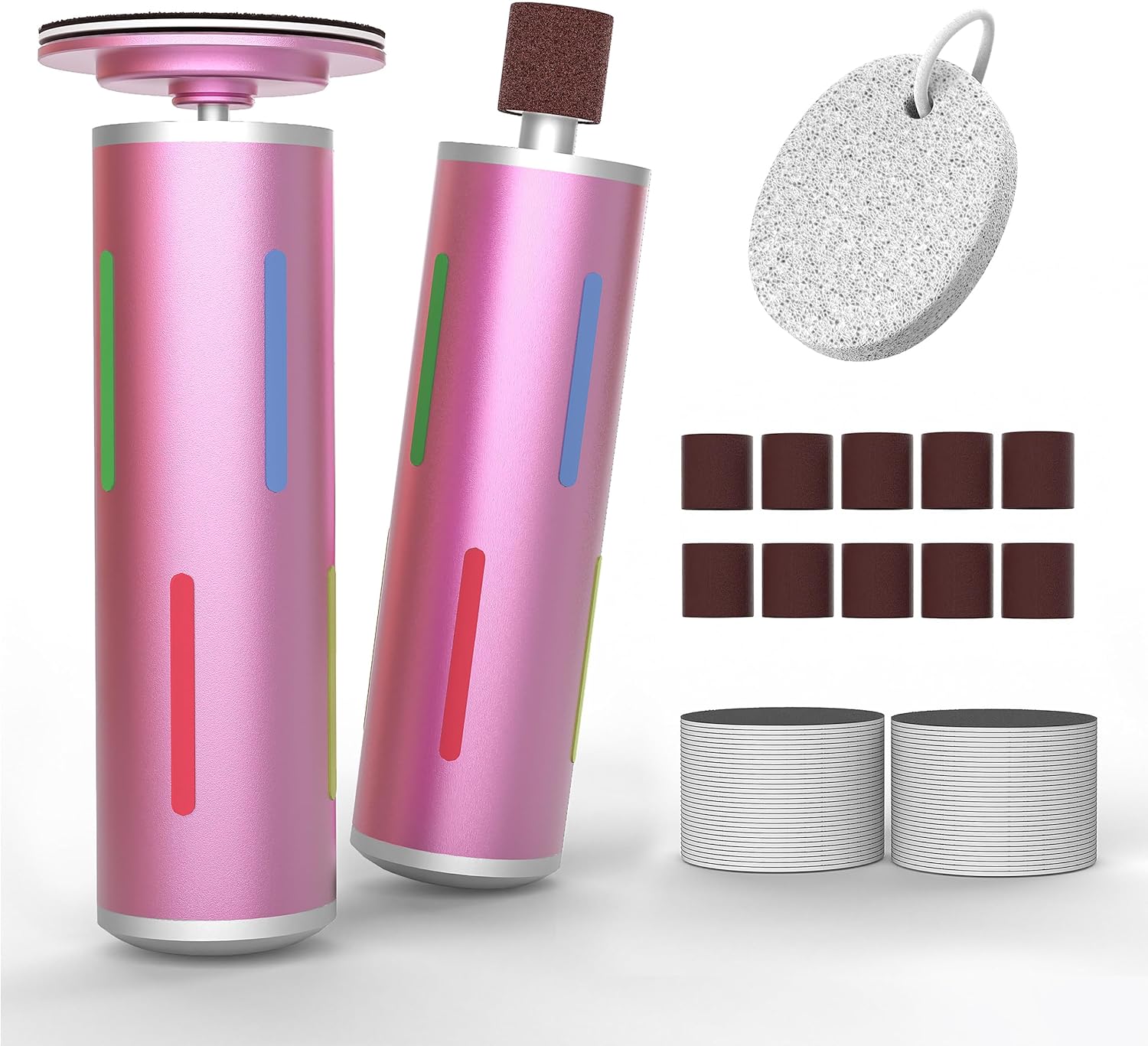 Electric Foot Callus Remover, Painless 2-in-1 Electric Foot Filer - 80 Discs, Adjustable Speed, Professional Pedicure Tool for Dry Cracked Heels, Home Spa & Salon (Space Gray)