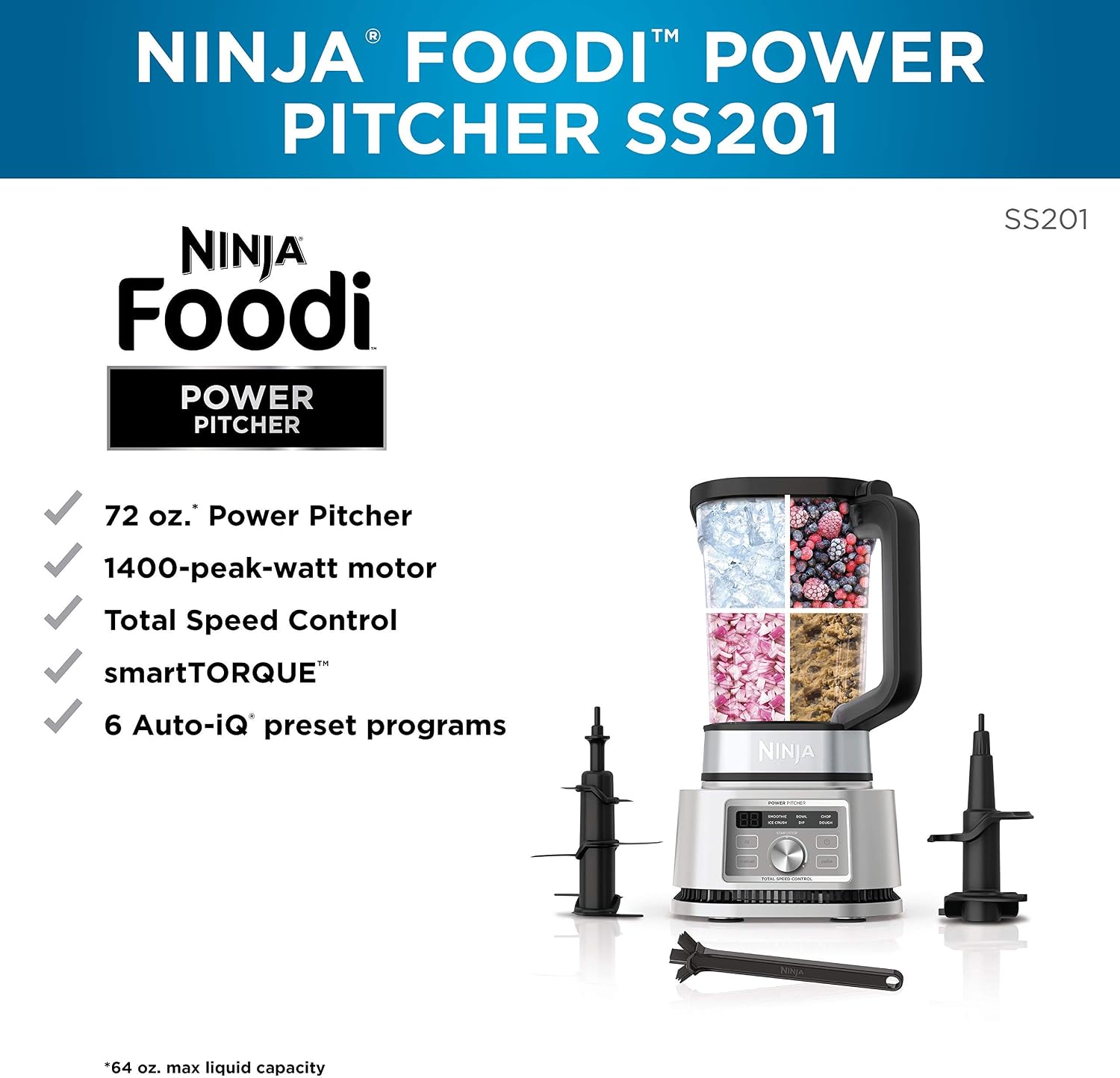 Ninja SS201 Foodi Power Pitcher 4in1 