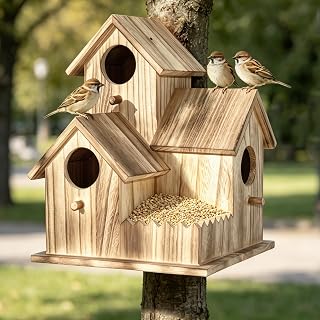 Large Wooden Bird House Outside