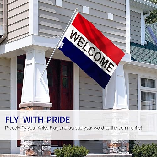 Miniatura 9 de ANLEY Fly Breeze - Bandera abierta de 3 x 5 pies color vivo y a prueba de decoloración cabecera de lona y doble costura banderas abiertas de