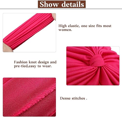 Miniatura 2 de 6 turbantes para mujer suave turbante plisado