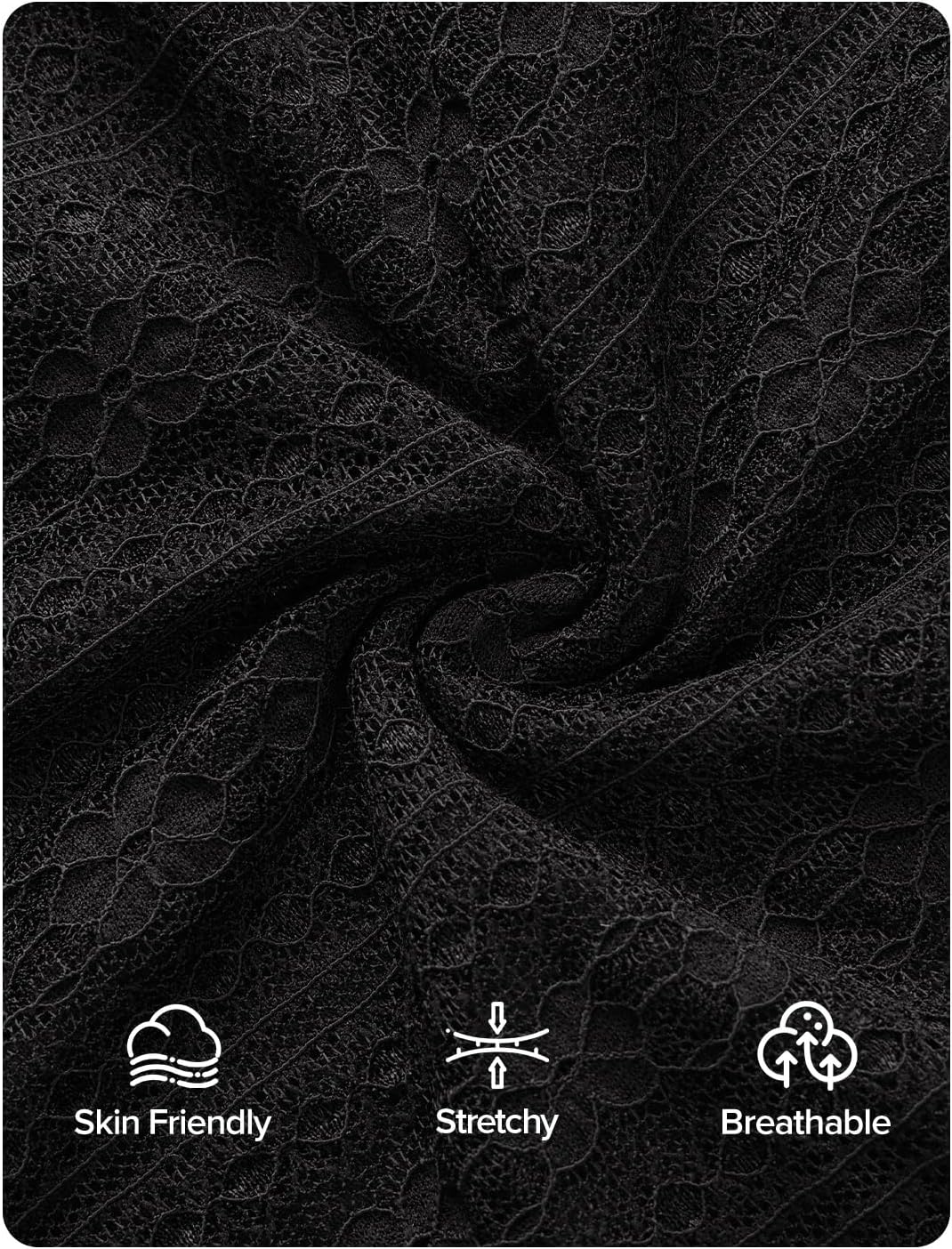 ZESICA Womens 2026 Spring Summer Lace Mesh Sleeve Tops Going Out Double Lined Slim Fit Asymmetrical Shirts Date Night Outfit - Image 6