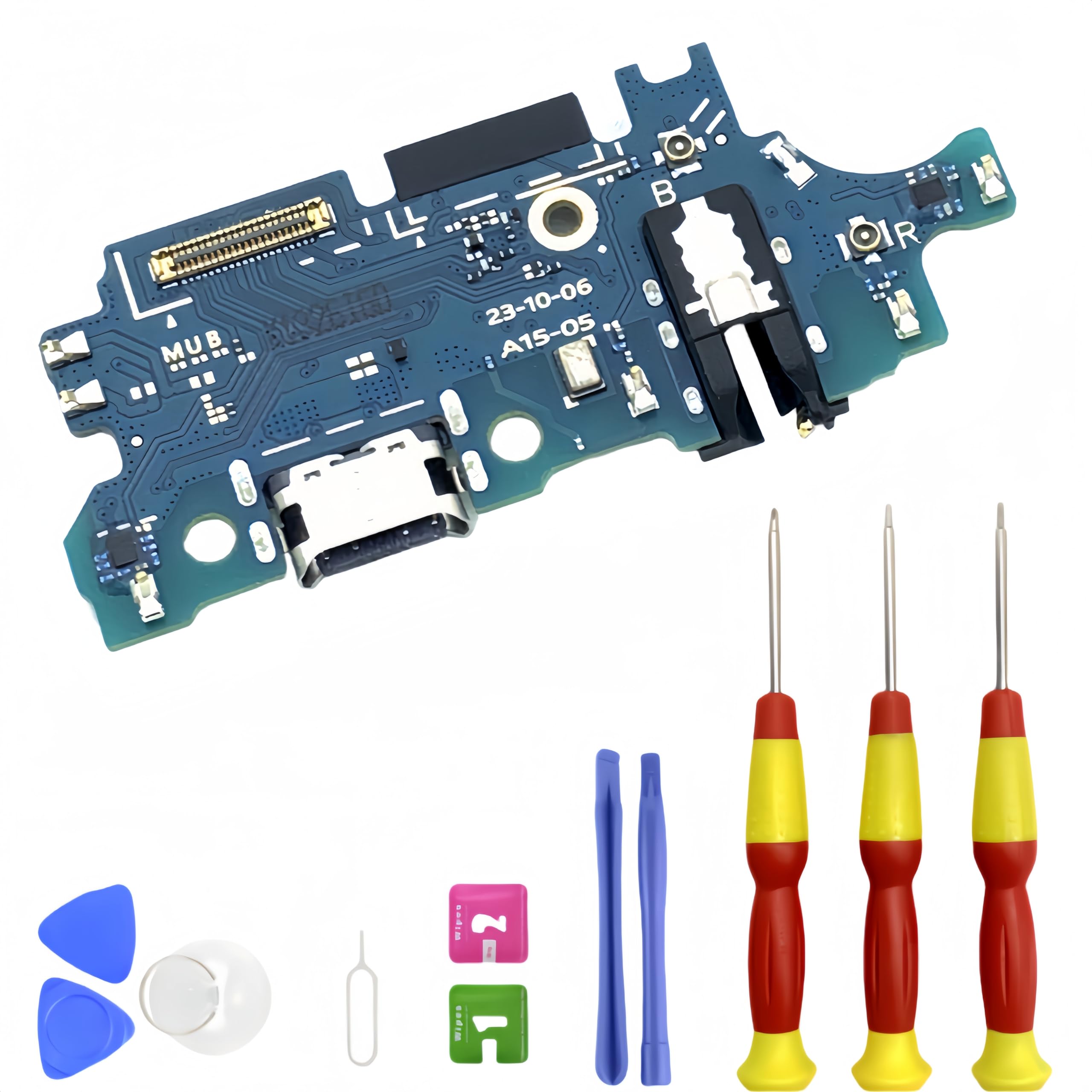 Galaxy A15 5G USB Charging Port Flex Cable Replacement for Samsung Galaxy A15 5G Charger Port Flex Cable Repair Part with Tools A15 (SM-155M/DSN) A156M (US Verson)