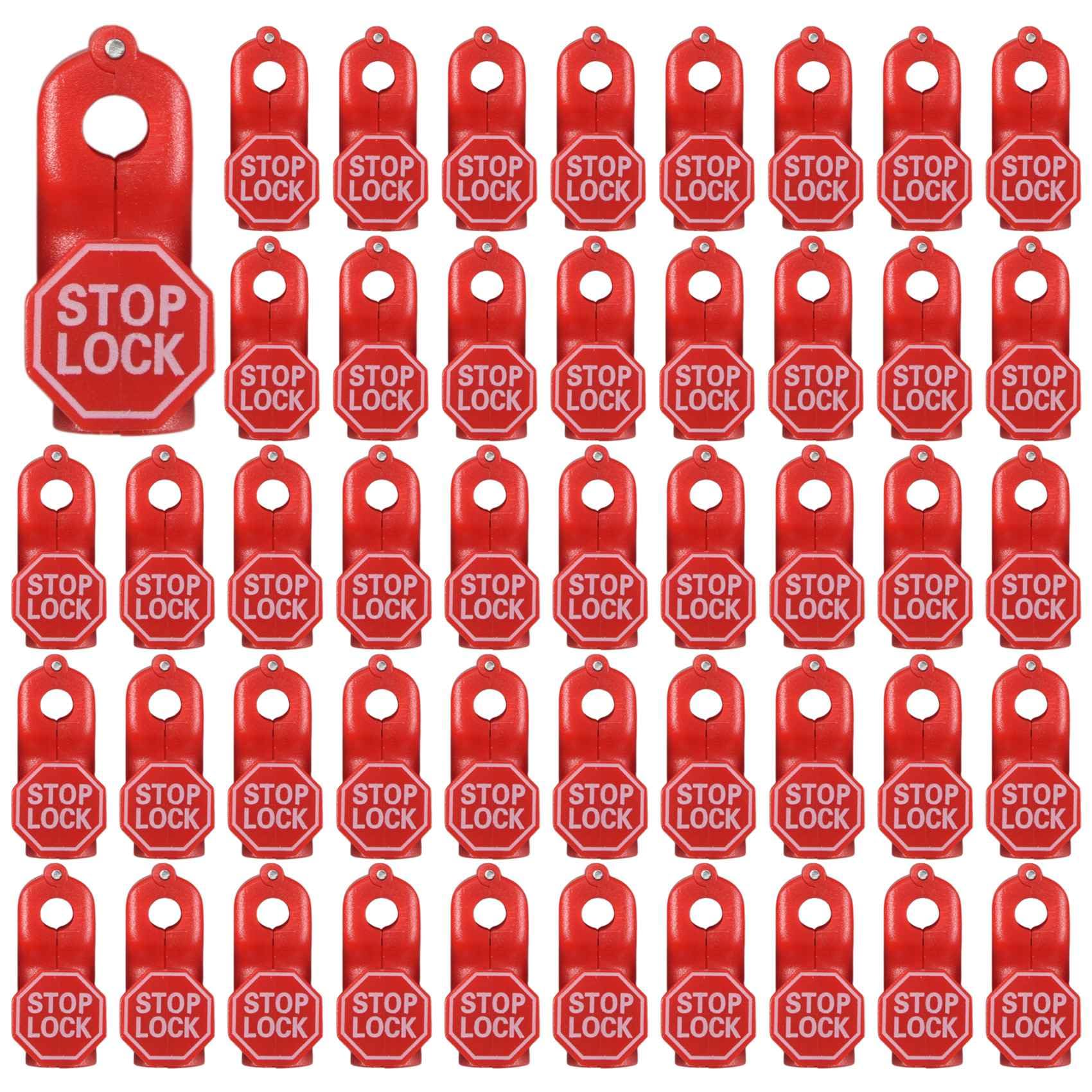 Ctrlzs Red Peg Hook Lock Stop Lock 100 Pieces Plastic Stop Lock Anti-Theft Lock Retail Pin Hook Safety Display Hook Lock