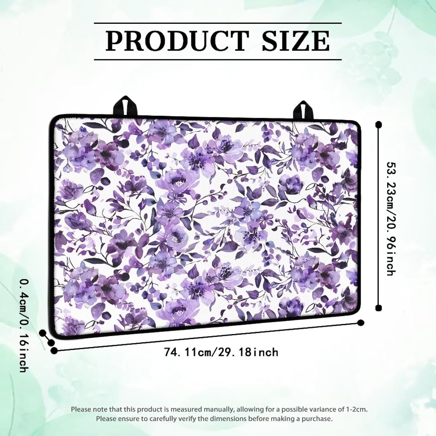 Poceacles Stove Top Cover Protector Glass Stove Guard Anti-slip Scratch Resistant Cooktop Protector Range Cover Extra Counter Space, 29'' x 21'', Floral Violet