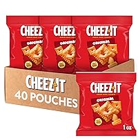 Vista 1 de Cheez-It Galletas de queso, galletas horneadas, aperitivos para el almuerzo, originales (40 paquetes)