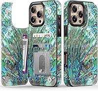 Vista 612 de LETO para iPhone 15 Pro Funda tipo cartera - Tapa tipo folio con patada - Diseños de moda - Tarjetero - Funda protectora para mujeres y niñas - 6.1