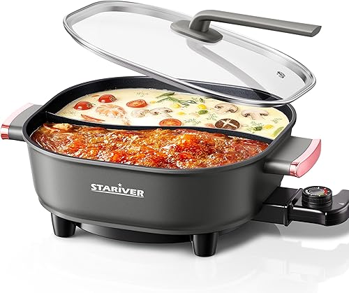 Stariver Olla caliente eléctrica de 6L con divisor