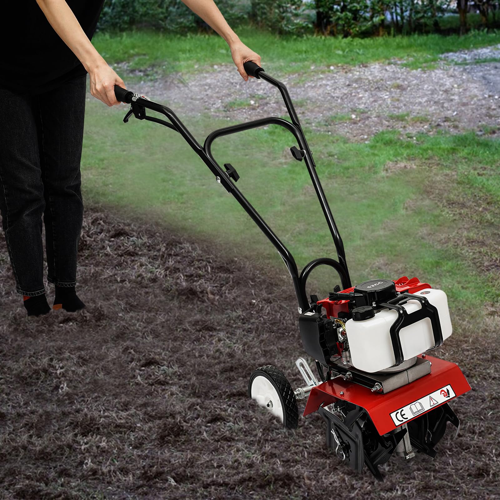 Mini motozappa a benzina da giardino, coltivatore a 2 tempi, coltivatore per prato e suolo per orto, motore Oetrol