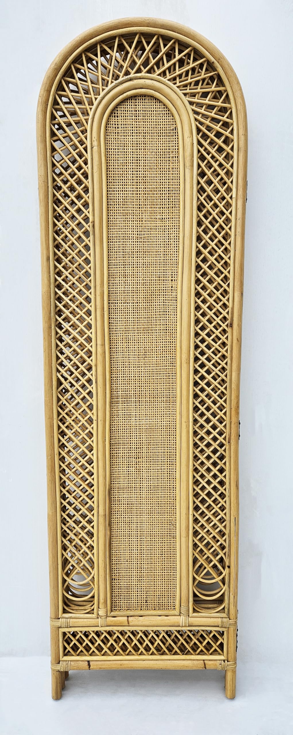 Divisorio pannello separe paravento vimini tortora cm 180 x 180 h