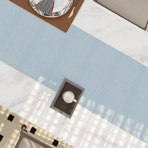 Miniatura 39 de Juego de 4 manteles individuales de lino suave hechos a mano resistentes al calor, manteles individuales para mesa de comedor, manteles individuales