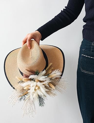 Miniatura 8 de 100 piezas de hierba de las pampas (jarrón no incluido), ramos de flores secas, decoración de mesa de boda, dormitorio, decoración rústica de granja