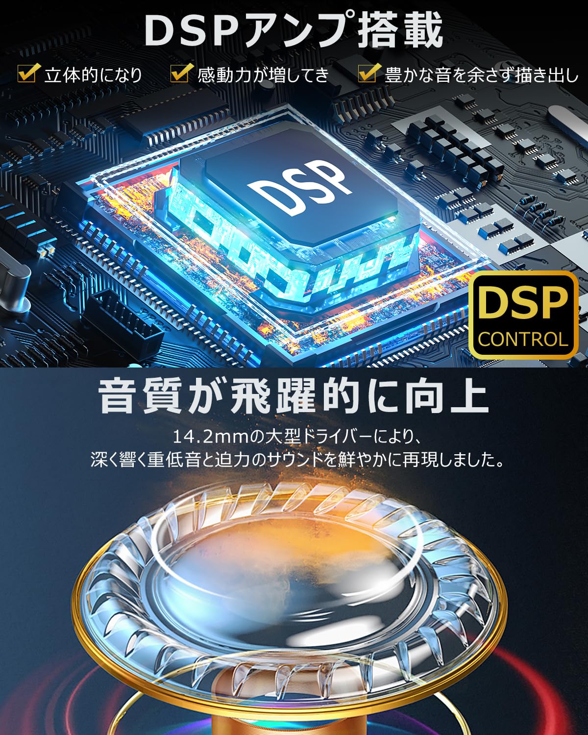 Amazon.co.jp: Earaku(イアラク) オープンイヤーイヤホン【DSPアンプ