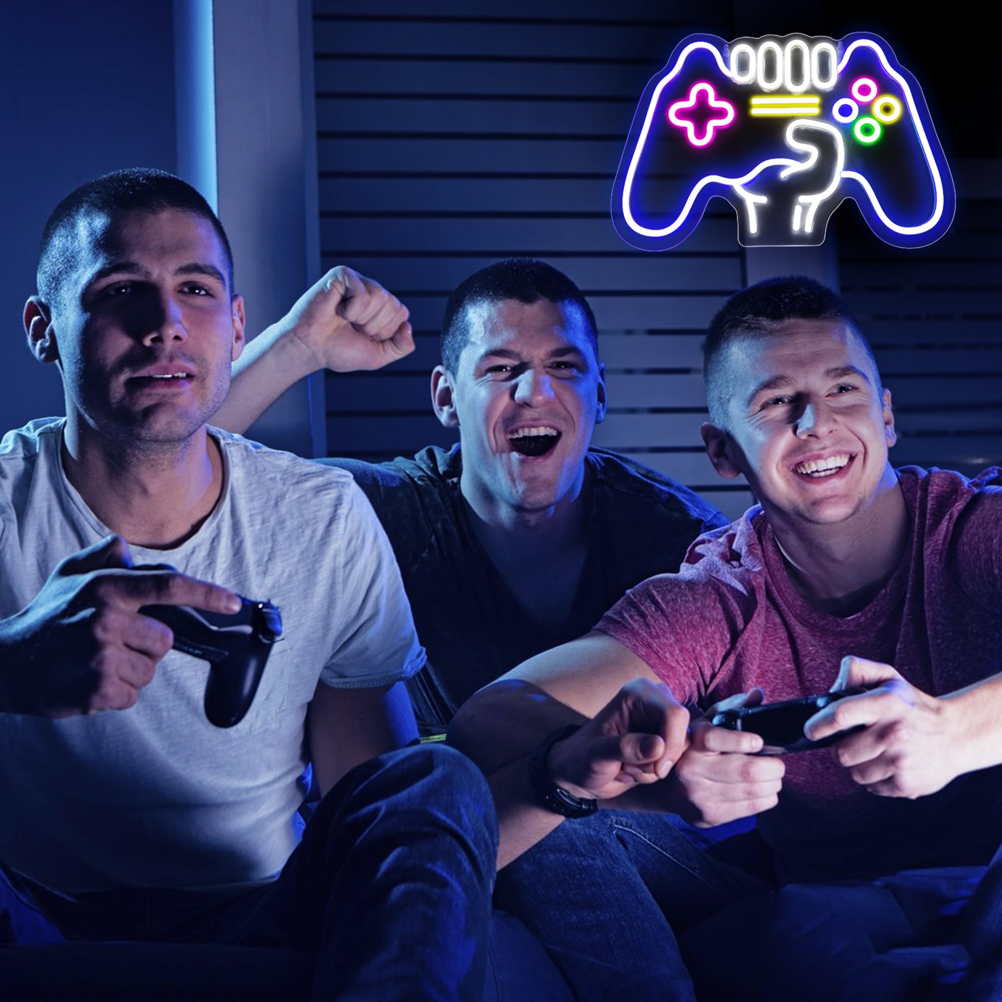 Insegna al neon a LED a forma di controller, adatta per la decorazione della stanza dei giochi, decorazione della stanza dei ragazzi, decorazione da parete per camera da letto, miglior regalo per