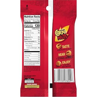 Corn Nuts Variety Pack 4oz Size (Pack of 5) 1 of Each - BBQ, Ranch, Chile Picante, Original and Jalapeno Cheddar