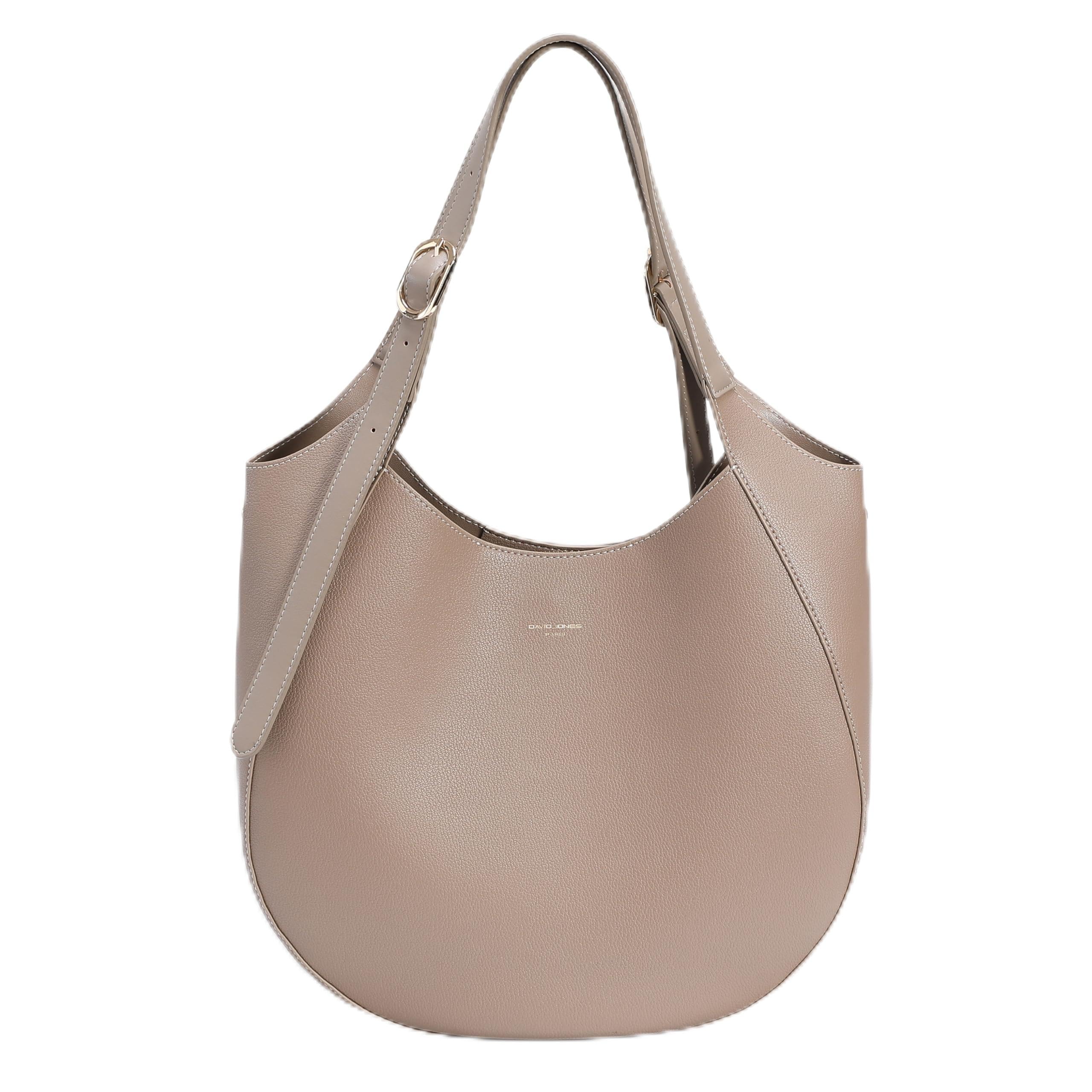 David Jones - Duża damska torba na ramię - Torebka hobo ze sztucznej skóry PU - elegancka torba z długim uchwytem - klasyczna moda miejska podróż praca trend praktyczny biuro A4