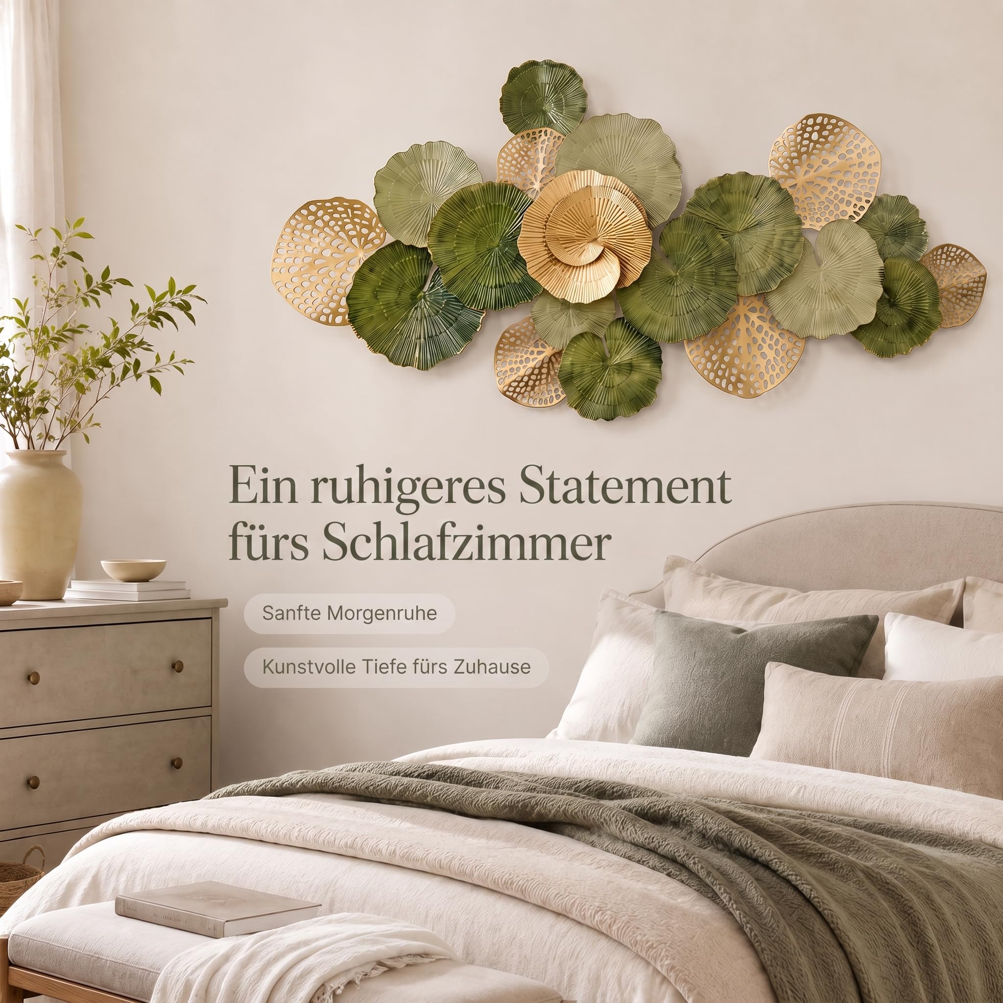 Wanddeko Metall,Große Wohnzimmer Wanddeko im 3D Design