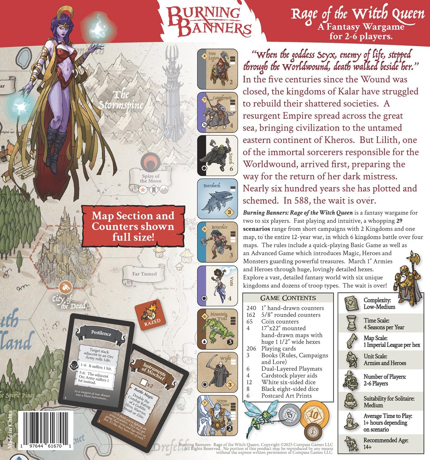 Compass Games Burning Banners: Rage of The Witch Queen Board Game