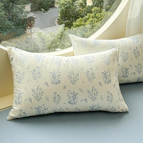 Miniatura 130 de Juego de funda de edredón floral tamaño individual, de algodón suave, 3 piezas, transpirable, con estampado de flores, estilo Shabby Chic, para B