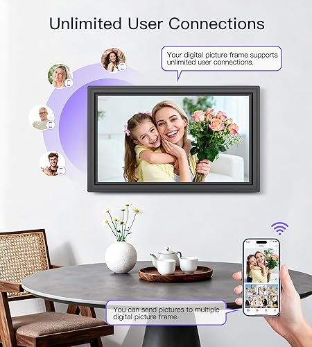 Miniatura 31 de Uhale - Marco de fotos digital de 10.1 pulgadas con tarjeta SD de almacenamiento de 32 GB, marcos de fotos electrónicos con pantalla táctil IPS HD