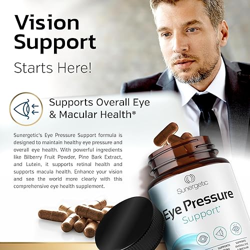 Miniatura 6 de Sunergetic Suplemento prémium para apoyar la presión ocular, suplemento para la presión ocular con azafrán, luteína, zeaxantina, arándano y corteza