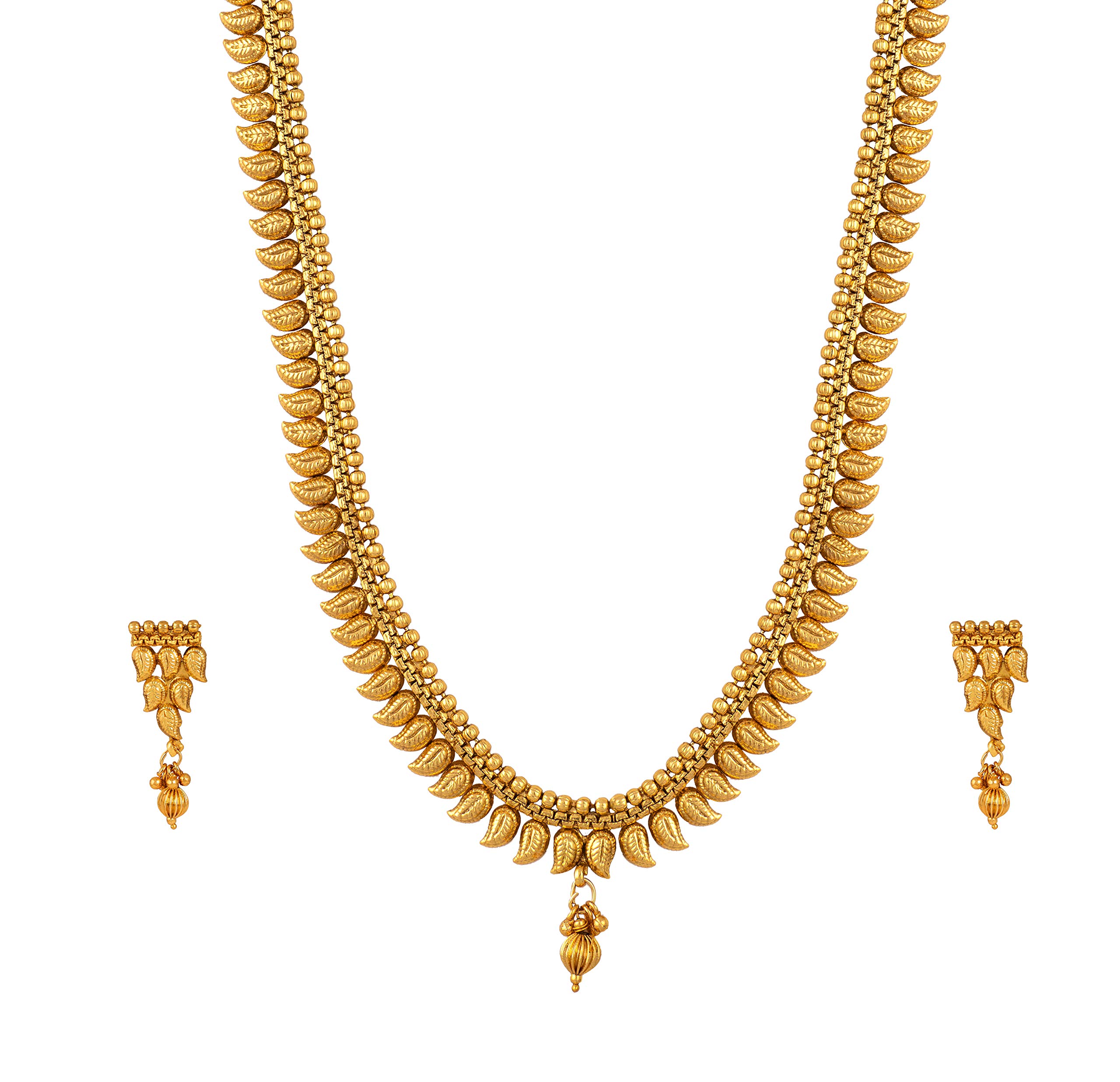 JFL - Jewellery for Less Gold Plated Leaf Collection Long Strand Necklace Set With Adjustable Thread For Women (Gold),Valentine (B08D6VRFWT) Amazon Price History, Amazon Price Tracker