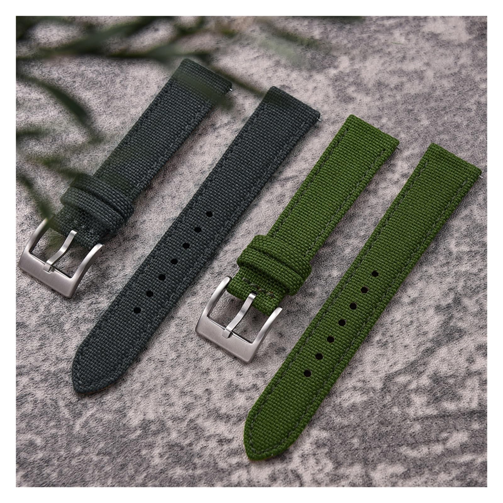 Bracelet De Montre En Cuir Et Nylon 18 Mm, 20 Mm, 22 Mm, En Toile, À Dégagement Rapide