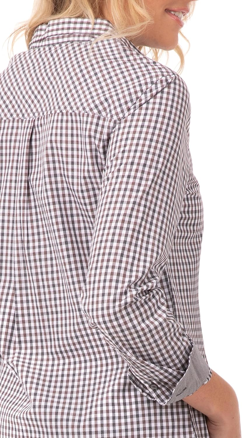 Chef Works Women's Modern Gingham Long Sleeve Dress Shirt - Image 3
