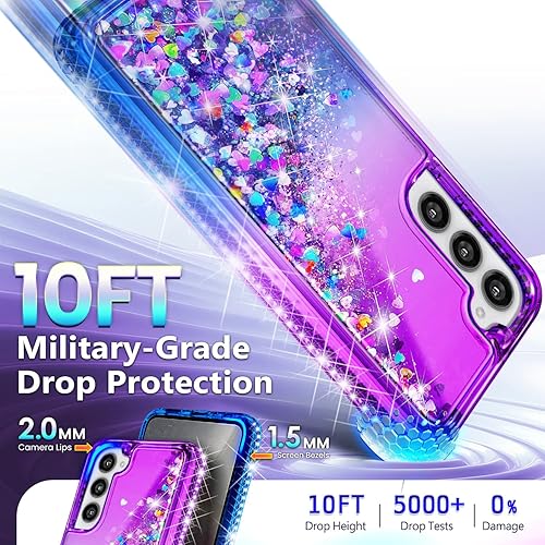 Miniatura 100 de NGB Supremacy Funda compatible con Samsung Galaxy S22 Plus (5G de 6.6 pulgadas) con protector de pantalla (cobertura máxima, TPU flexible), soporte