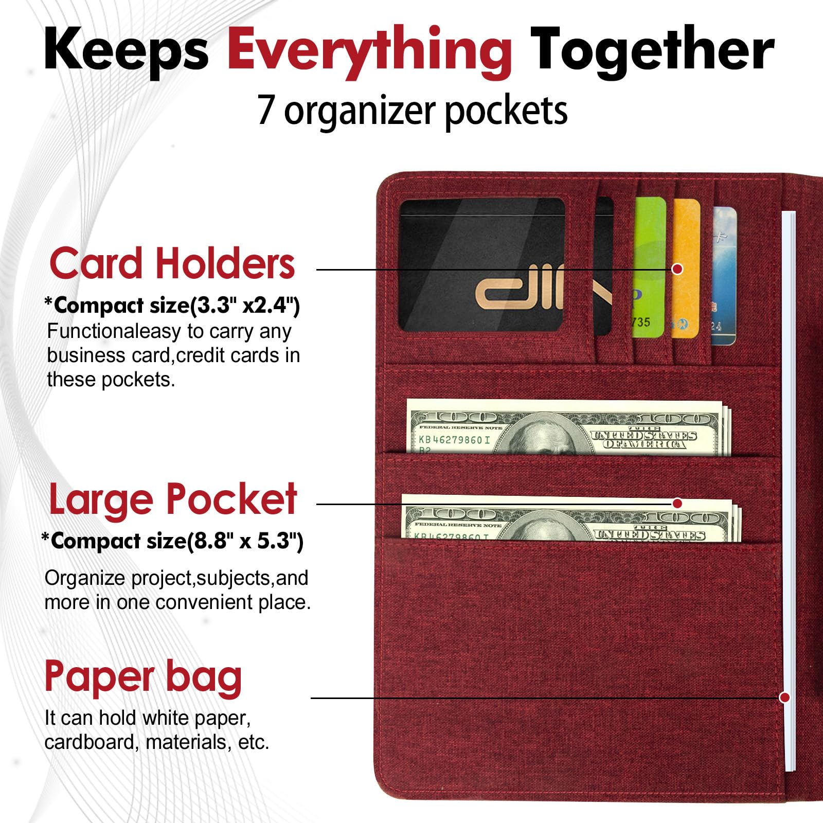 Okładka dziennika do Rocketbook Flip | Rozmiar Executive 15.2 cm x 22.4 cm pasuje do A5, 15.2 cm x 22.9 cm Steno Pad/Notebook & Top Spiral Notepad | Wodoodporne etui ochronne z uchwytem na