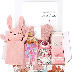Presentes para novas mães, presente de gravidez para grávidas, cesta de presente para novas mães após o nascimento, presentes de aniversário de primeira vez para mulheres