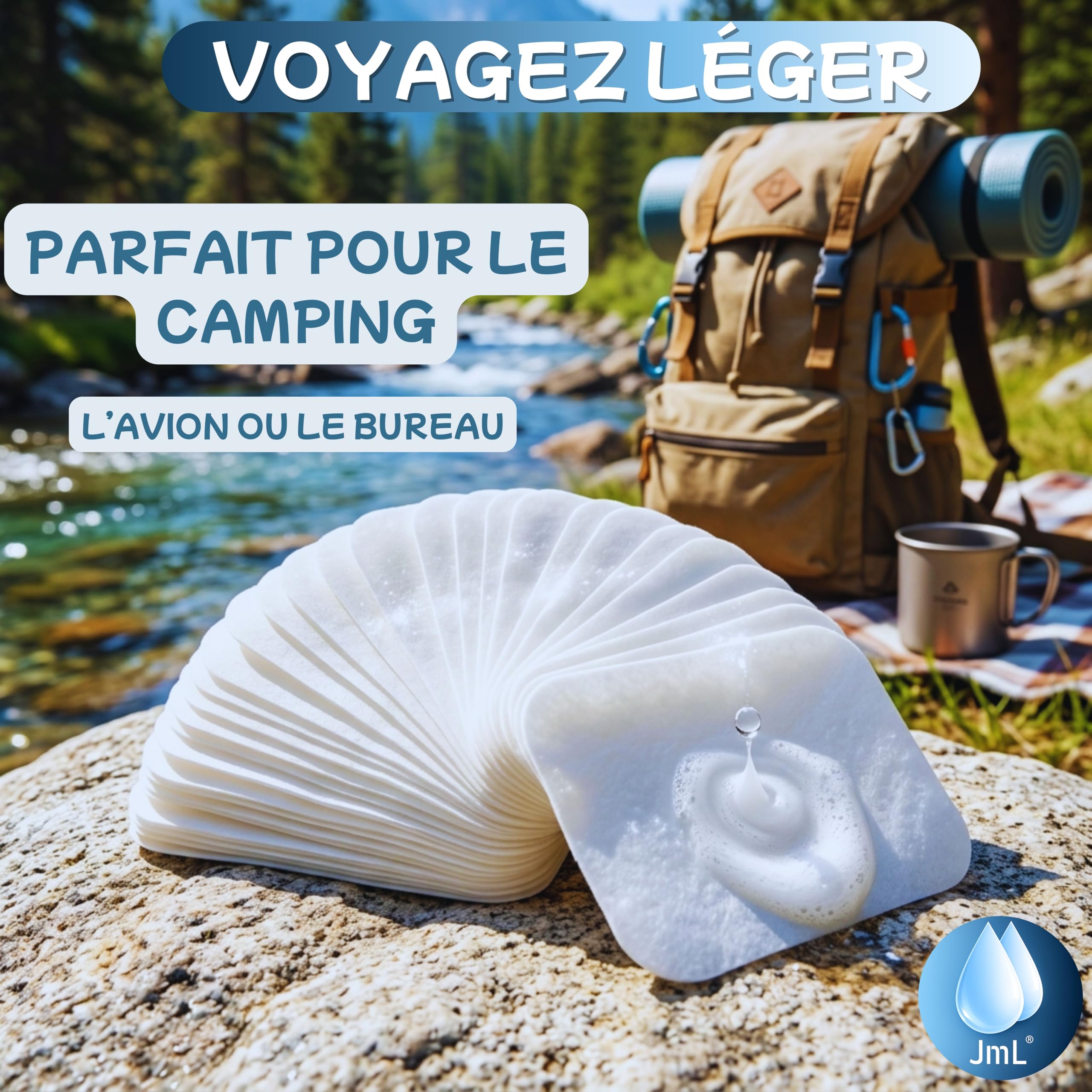 200 Feuilles Savon Hydrosoluble pour Mains JaMoonLBV JmL® Marque Française