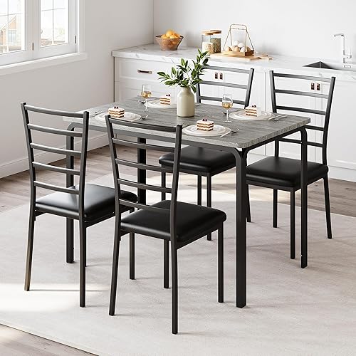 Miniatura 8 de IDEALHOUSE Mesa de comedor para 2, juego de 2 mesas y sillas pequeñas, juego de comedor para 2, juego de mesa de comedor cuadrada, juegos de cocina