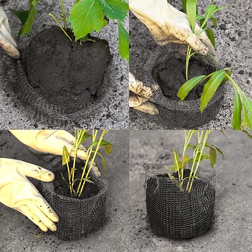 Miniatura 3 de HAHAKU - Paquete de 6 cestas protectoras de raíces para plantas, cestas de alambre de acero inoxidable que protegen las raíces de las plantas,