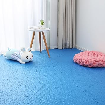 EVA Foam Play Mat, 36 Tiles Colorful Baby Play Mat, Square Kids Playmat with Solid Colored, 0.4" Thickened Interlocking Foam Floor Tiles, Puzzle Play Mat for Baby Lying, Playing