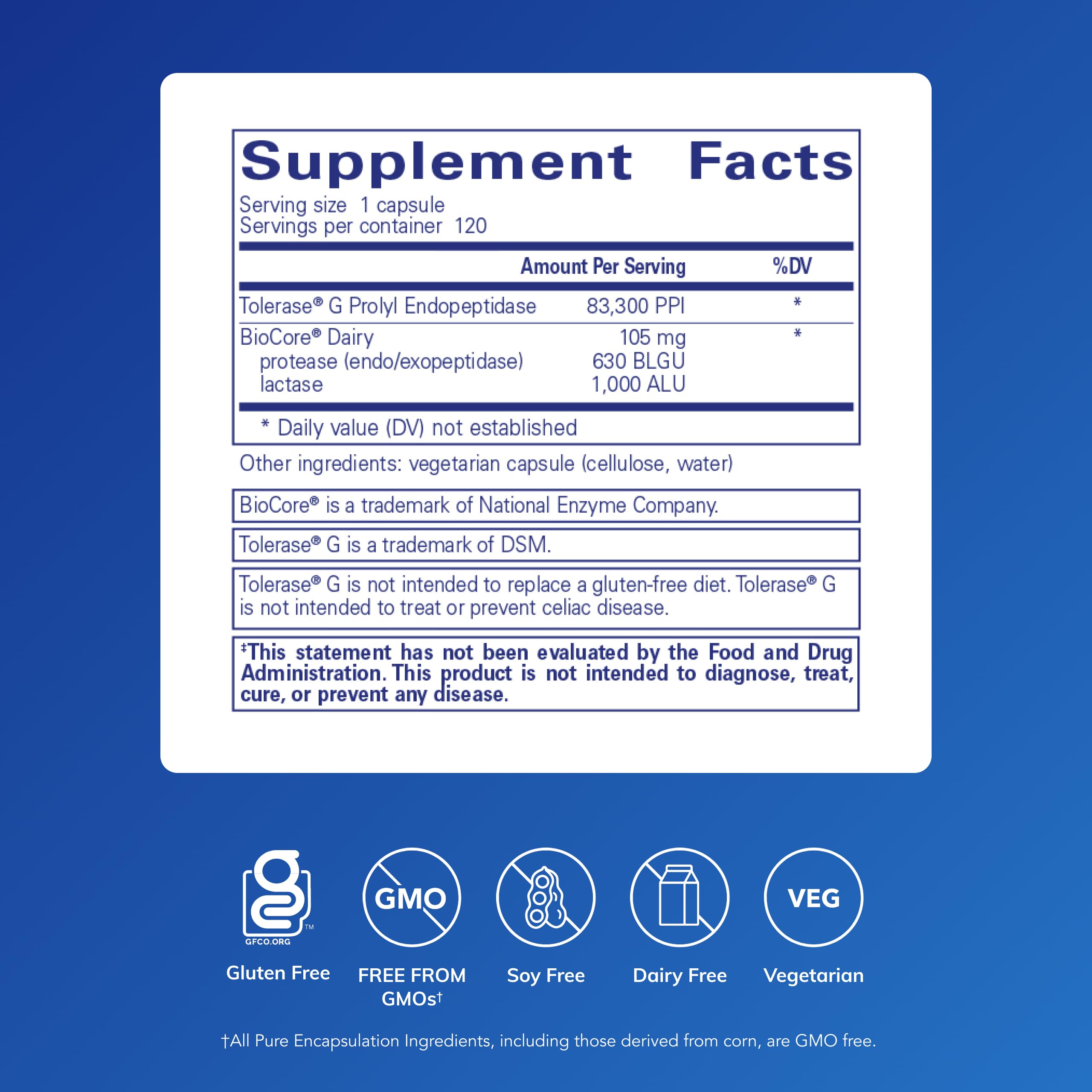 Pure Encapsulations Gluten/Dairy Digest, 120 Capsules — Amazon image 2