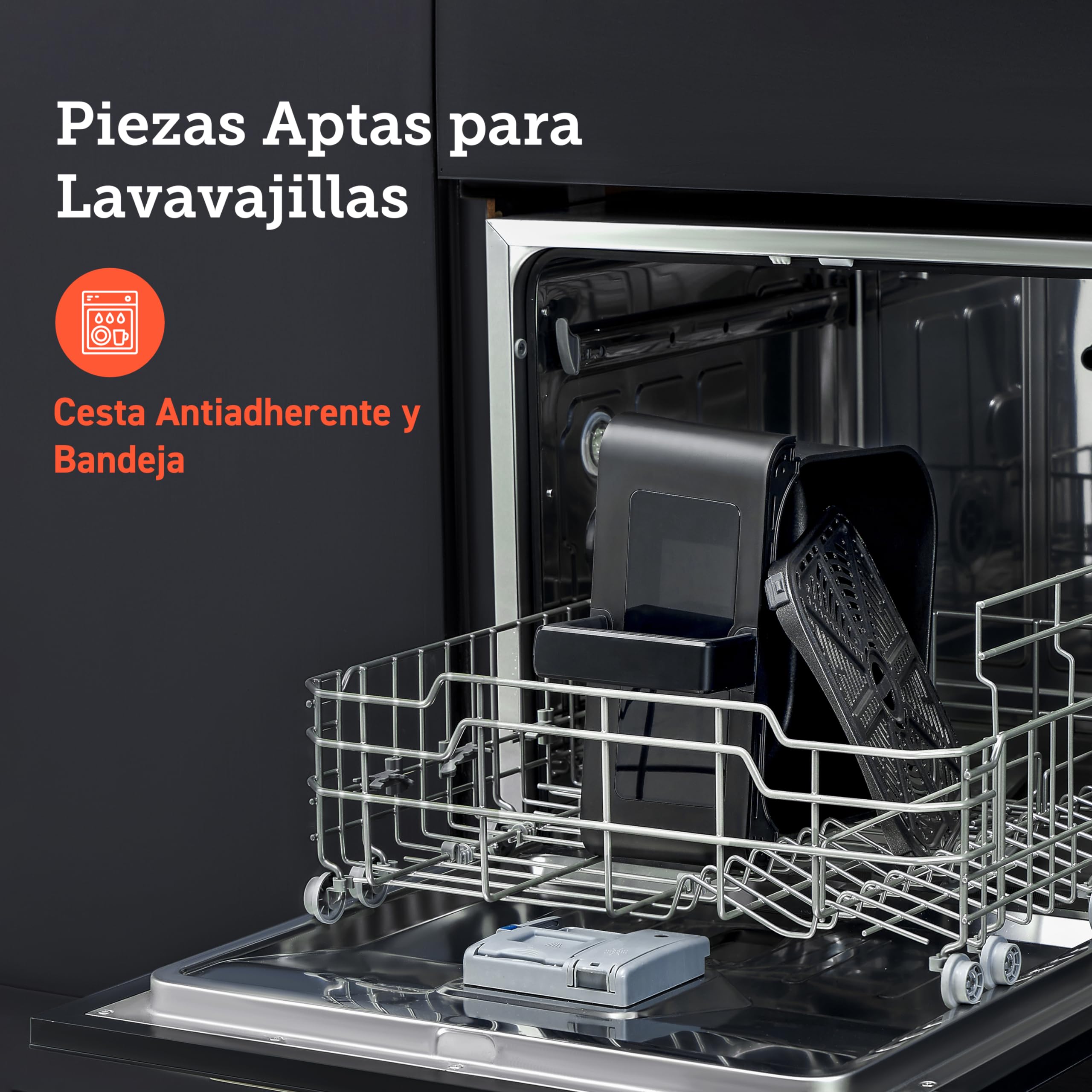 Cosori Freidora de Aire 6,2L con Ventana, 11 Modos, Fácil de Usar | Interior Metálico, con Tecnología Rapid Air, Menor Consumo Energético, Hasta 205°C y 60 Min, Apta para Lavavajillas
