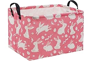 Easter Room Decor: Pink Rabbit Storage Basket