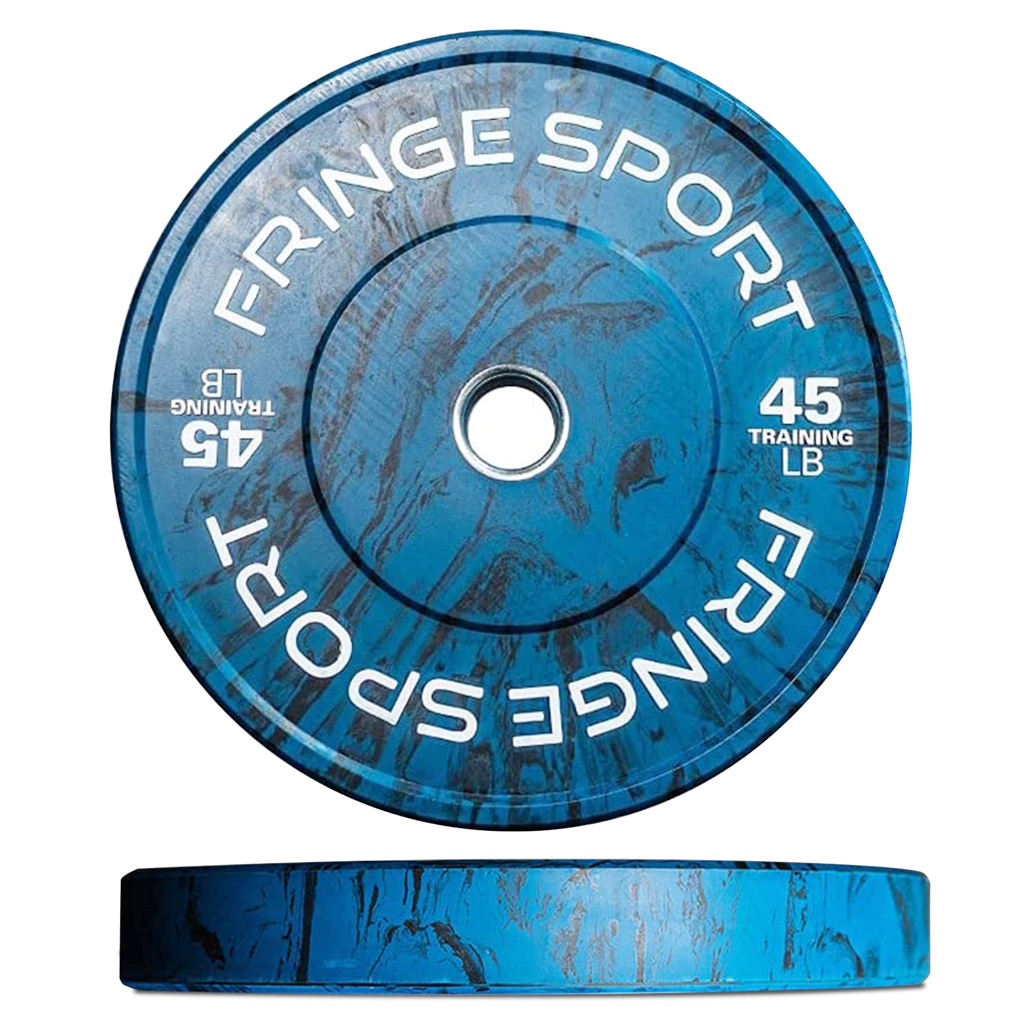 FringeSport Savage Bumper Plates Set and Pairs - Olympic Weight Plate - Rubber Weight Plates with Steel Insert Strength Training Plate (45lb)