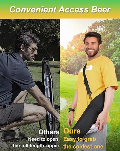 Miniatura 3 de Pequeña bolsa térmica de golf aislada, enfriador de latas de cerveza para golf, enfriadores que caben en bolsa de golf